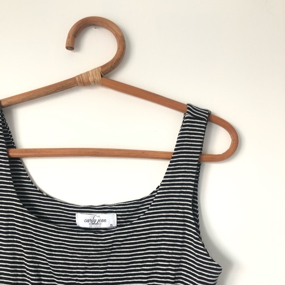 Carly Jean Los Angeles Rachel Tank Black and Ivory CJLA XL - Picture 6 of 9